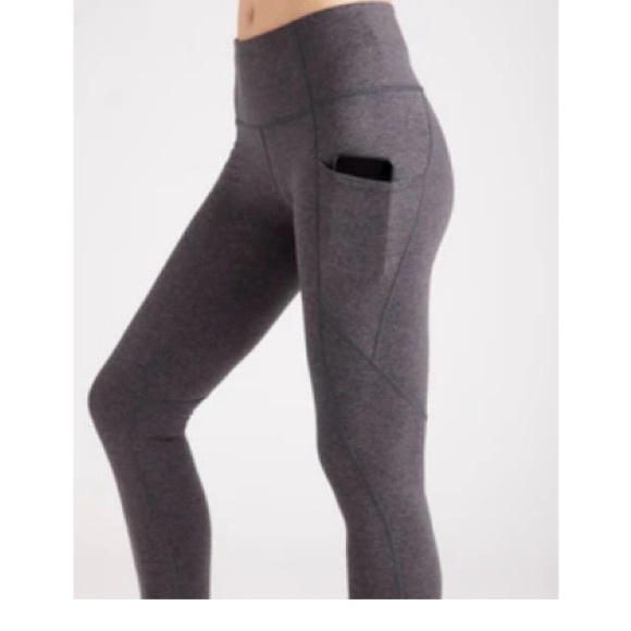 Quince Ultra-Soft Performance Pocket Legging in Heather Charcoal and Size Small - Picture 1 of 5